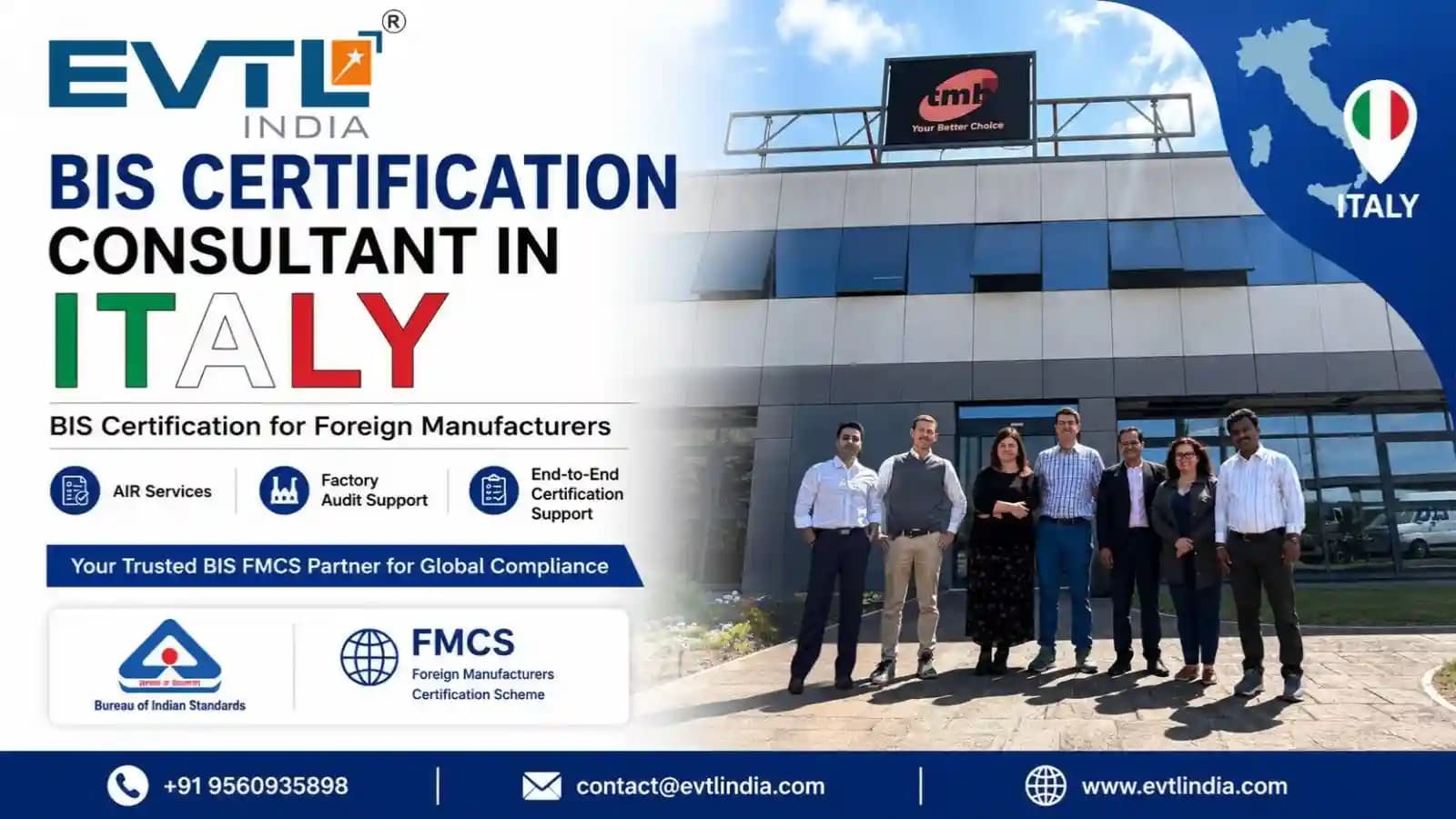 BIS Consultant in Italy - EVTL India
