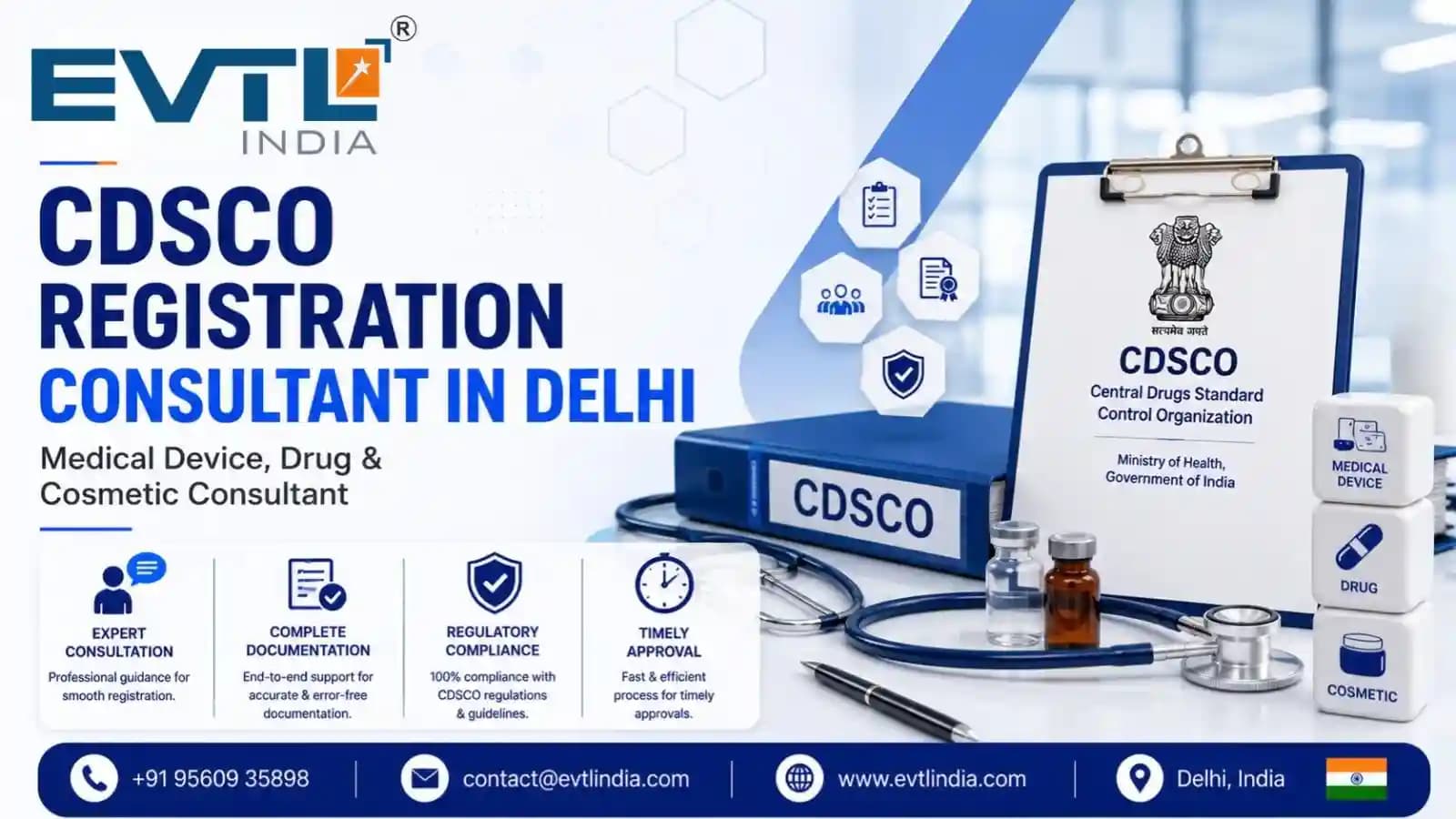 CDSCO Registration Consultant in Delhi | Medical Device, Drug & Cosmetic Consultant