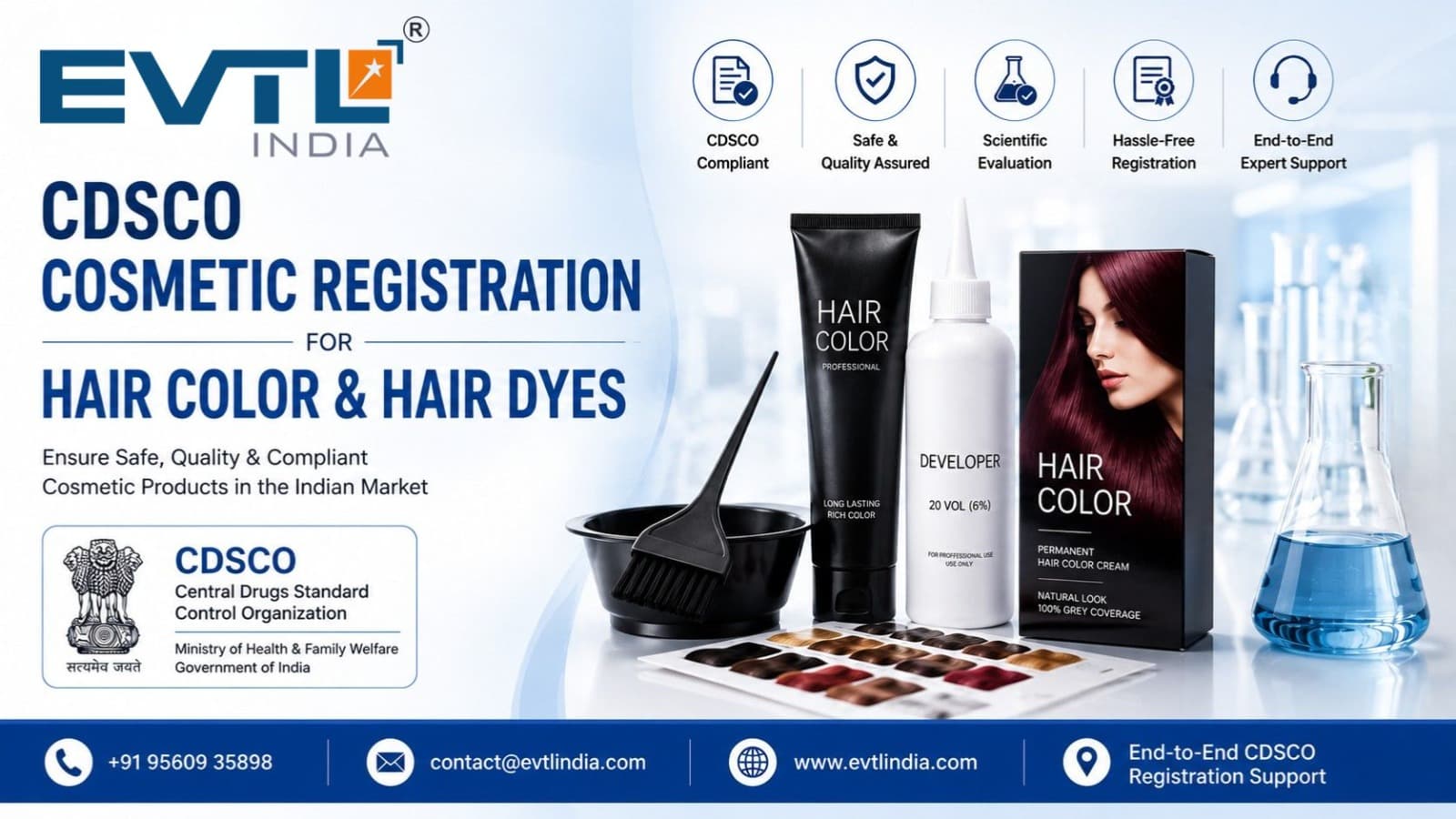 Cosmetic Registration for Hair colors and hair dyes