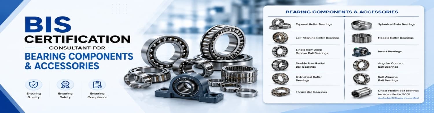 BIS certification consultancy for bearing components and accessories